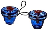 Flower Pot 2 Hummingbird Feeder Blue