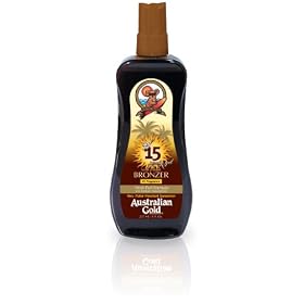 Australian Gold SPF 15 Spray Gel with Bronzer, 8 Ounce