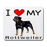 I Love My Rottweiler Dog Mouse Pad