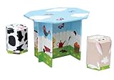 Krooom Don Set Table and 2 Chairs Eco Friendly Functable Children