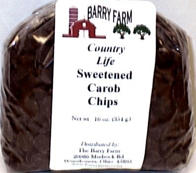 Carob Chips, Sugar Sweetened, 1 lb. by Barry Farm
