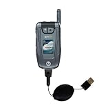 Retractable USB Cable for the Motorola Deluxe with Power Hot Sync and Charge capabilities - Gomadic Brand w/ TipExchange Technology