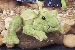Leap Bearington 6" Plush Stuffed Frog with Croaking Sound Easter Basket Stuffed Animal Gift Spring Decoration By Bearington Collection