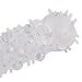 Zcargel New Soft Silicone Crystal Condom Penis Extensions, Silicone Extender Male Penis Enlargement Cock Ring Cockring Penis Ring Sleeve for Men