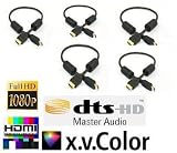 5 x 1.5ft Advanced 1.3a HDMI Cable, Supports well over 1080p exclusively designed for Close Hassle free Cable Connections to your Favorite Components including PS3, Denon, Harmon Kardon, Onkyo, or Sony Receivers, XBOX 360, LCD, and Plasma TV Monitors, Media Server/Computer, Blue-Ray or DVD Player and by Monster-Cable-N-More