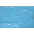 Rubber Cord Anklet Clear 9" 2Pcs