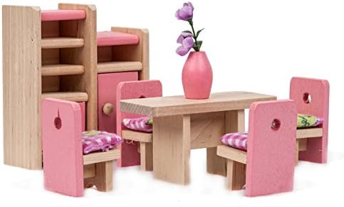 Gogomg Wooden Furniture Dolls House Miniature1 Room Set Learn Toys