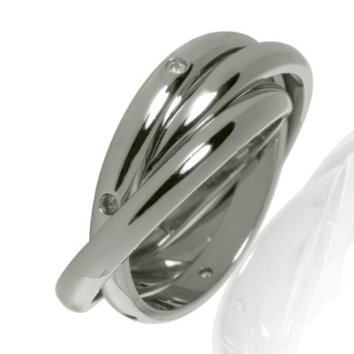 Bliss Republic Damen-Ring Edelstahl Zirkonia wei&szlig; 60160060 52 Preisvergleich