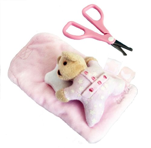 <br />Tuc Tuc Pink Baby Scissors and Bag Set. Moons and Stars Collection.