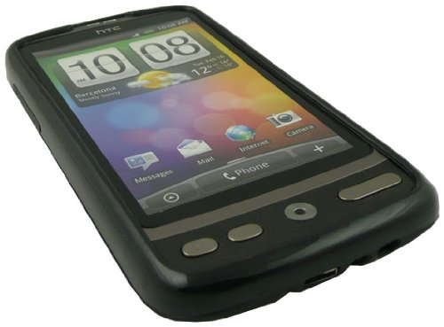 GreyMobiles Jet Black Gel Case For HTC Desire WITH SCREEN