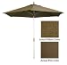 Outdoor Living : 9' Push Button Tilt Patio Market Umbrella - Bronze: Sesame Linen