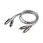 Hama Cinch-Kabel "Silvertone" (doppelt geschirmt) 0,75m