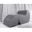 Offi Coosh Lounge Chair and Ottoman in Gray