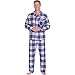 Men's Hanes Long-sleeve Coat-style Flannel Pajamas