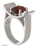 Garnet ring, 'Sacred Flame' 7 (US Ring size)