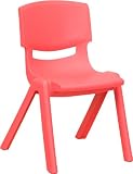 12'' Preschool / Kindergarten Red Plastic Stack Chair [Yu-ycx-001-red-gg]