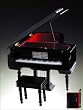 Custom Black Grand Piano With Jewelry Space Music Box