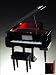Custom Black Grand Piano With Jewelry Space Music Box