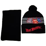 Disney Pixar Cars Lightening Mcqueen Boy's Knit Hat and Scarf Set - Toddler