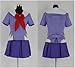 HOLRAN Women Costume Purple Cosplay Uniform Dress Short Sleeve Pleated Costume(Small)