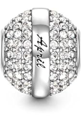 Soufeel April Birthstone White Swarovski Crystal Charm 925 Sterling Silver Bead Fit European Bracelet