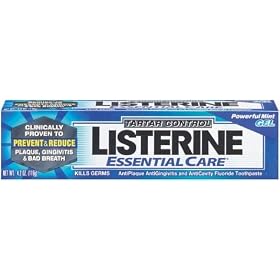 Listerine Essential Care Toothpaste Tartar Control Gel 4.2 Ounce