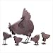 Our 5 Piece Rusted Metal Hen Family - Style 31170
