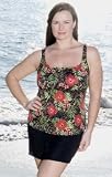 Penbrooke Jungle Scroll Plus Size Skirtini - Women's Swimsuit Plus Size Swimsuits
