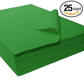 100% EMERALD GREEN ACRYLIC FELT - 1206 25 PIECES PER PACK