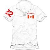 CANADA white POLOSHIRT S M L XL XXL KANADA