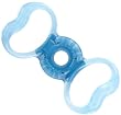 BornFree - Soft Silicone Teether with Teething Gel Applicator 4+ Months BPA Free (Blue)