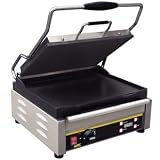 Buffalo Large Single Contact Grill / Panini Grill - Flat plates.
