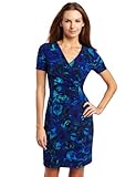 IMAGE OF Evan Picone Women's Finger Paint Rose Printed Matte Jersey Dress
