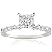 .80 Ct Princess Cut Diamond Engagement Ring 14K VS1 EGL