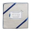 Organic Cotton Ultimate Receiving Blanket with Skipper Blue Trim by SwaddleDesigns