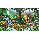 (99x164) Nature's Harmony Jungle Animals Huge Wall Mural Art Print Poster