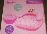 Product details for Barbie Inflatable Chair with Foot Rest Pink or Purple