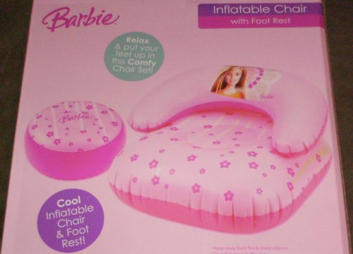 Kitchen: Barbie Inflatable Chair with Foot Rest Pink or Purple