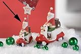 Produkt-Bild: Weihnachts-Fotoclip Santa Theo aus Keramik 13 cm hoch