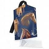 Two Pack of Horses And Horse Saddles Luggage Tag By Broad Bay