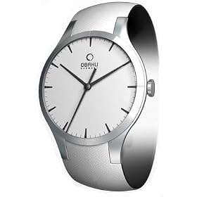 Obaku Harmony Womens Titan Glass Watch - White Band / White Face - V100LCCRWS-009