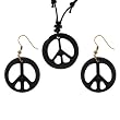 Acrylic Peace Sign Pendant/Earring Set