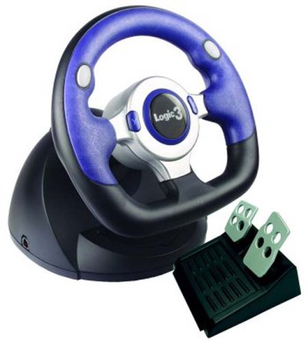 Childrens Toyshop  Video Games : GameCube Top Drive Steering Wheel & Pedals