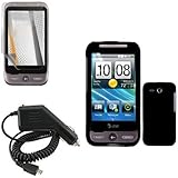 HTC Freestyle F8181 Combo Rubber Black Protective Case Faceplate Cover + Ra ....