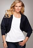 Avenue Plus Size Ribbed Cocoon Shrug