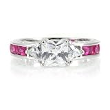 Pink CZ Engagement Ring - Portia de Rossi Inspired - 5