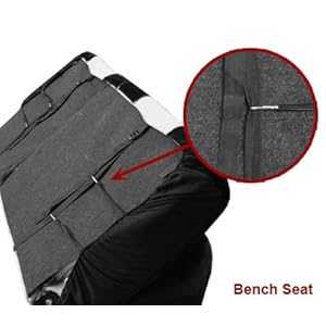 FH-PU007115 Deluxe Leatherette Car Seat Covers, Airbag compatible and Rear Split, Black color