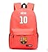Fc Barcelona Messi #10 Backpack Schoolbag Soccer World (Red)