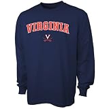 Virginia Cavaliers Navy Blue Arch Letter Long Sleeve T-shirt