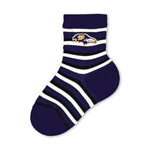 Baltimore Ravens Infant Purple NFL Stripe Socks